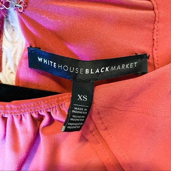 WHBM Sleeveless Ruffle Beaded Blouse in Pink XS - Picture 5 of 9